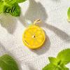 Outfit Embellishment Lemon Slice Brooch Pin Oil Dripping Fruit Pin with Bags Decorative Pins Rhinestone Leaf Badge for Clothes Scarves Brooches