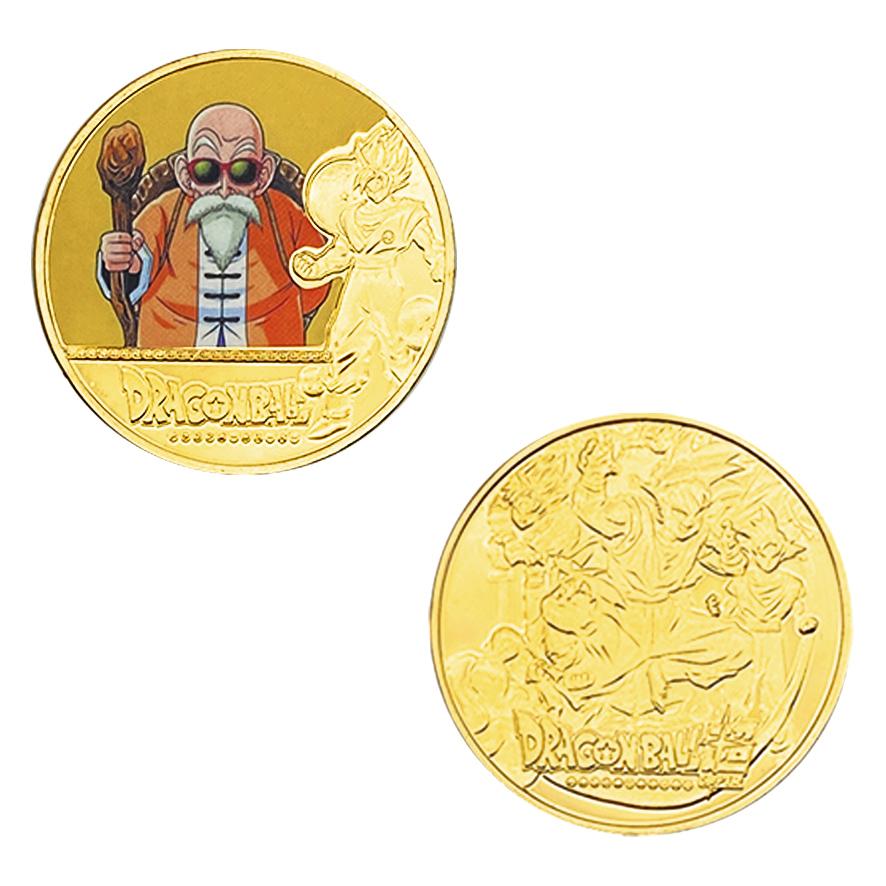 Anime  Z Gold Plated Gold Coin Son Goku Vegeta  Coins Kids Classic Anime Peripherals Collection Toy Souvenir