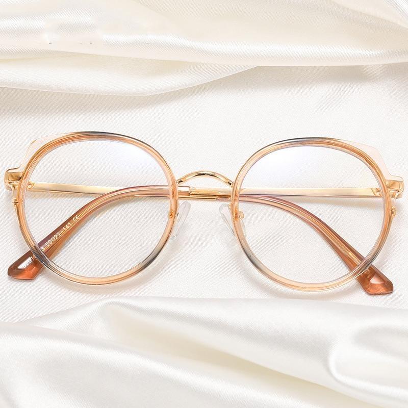 Fashion TR90 Anti Blue Light Glasses Women Ultralight Round Reading Optical Computer Eyewear 0 to +6 0