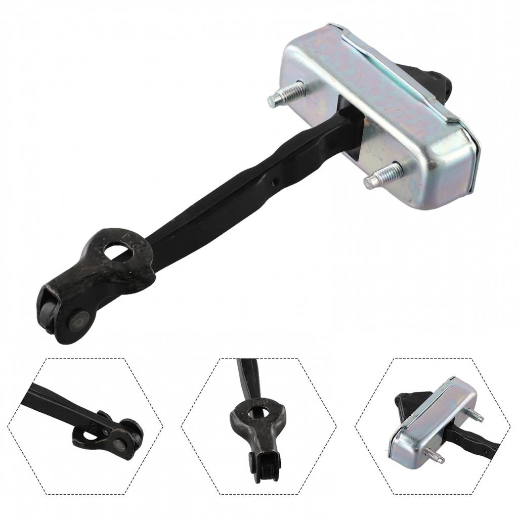 ABS Front Door Check Black Replacement Silver Practical