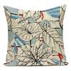 Decorative Throw Pillows Case Floral White Red Pink Flower Polyester Pillow Cushion Cover For Sofa Home Living Room Decor