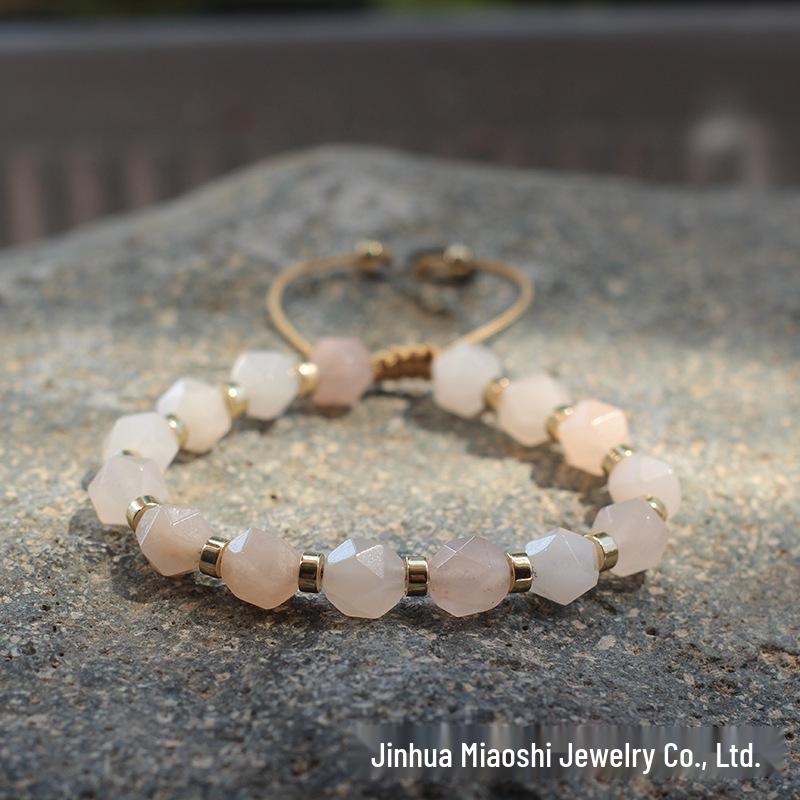 Bohemian Woven Rhombus Cut Tiger's Eye Crystal Bracelet