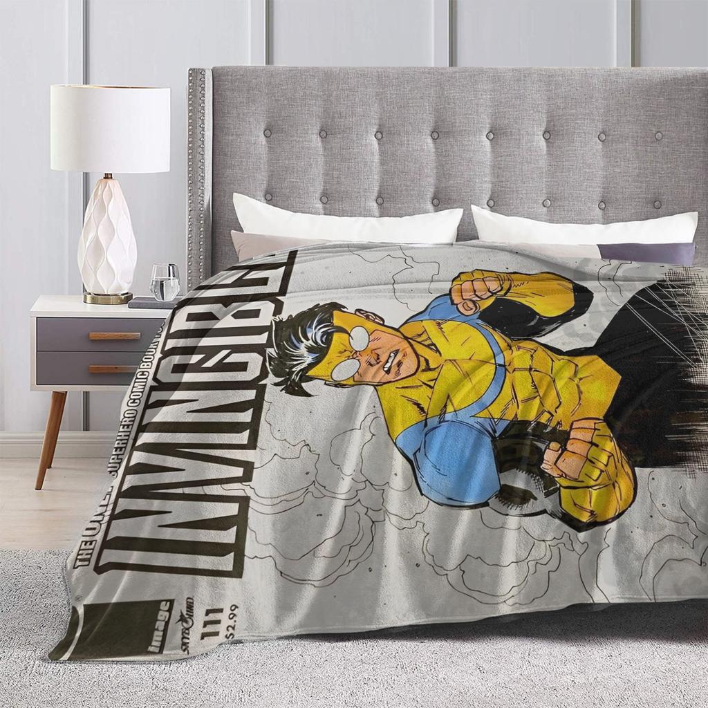 Invincible Hero Manga Blanket Coral Fleece Plush Textile Decor Multi-function Ultra-Soft Throw Blanket for Sofa Car Bedspreads