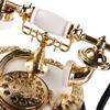 Exquisite Classic Style Telephone Music Box Old-fashioned ABS Dial Telephone Miniatures Music Box Light Luxury Desk