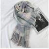 Luxury Plaid Scarf Winter Warm Cashmere Women Long Bandana Pashmina Foulard Female Scarves Tassel Shawl and Wraps