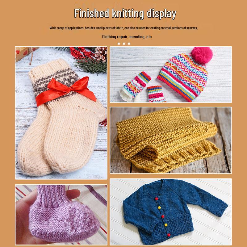 20 cm Edelstahl-Stricknadeln für Pullover, Bündchen, Socken und Puppen - DIY Kurze Spezialwerkzeuge