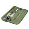 Portable Cutlery Bag Rolls Up Pouches Fork Spoon Bag Camping Utensils Pouches