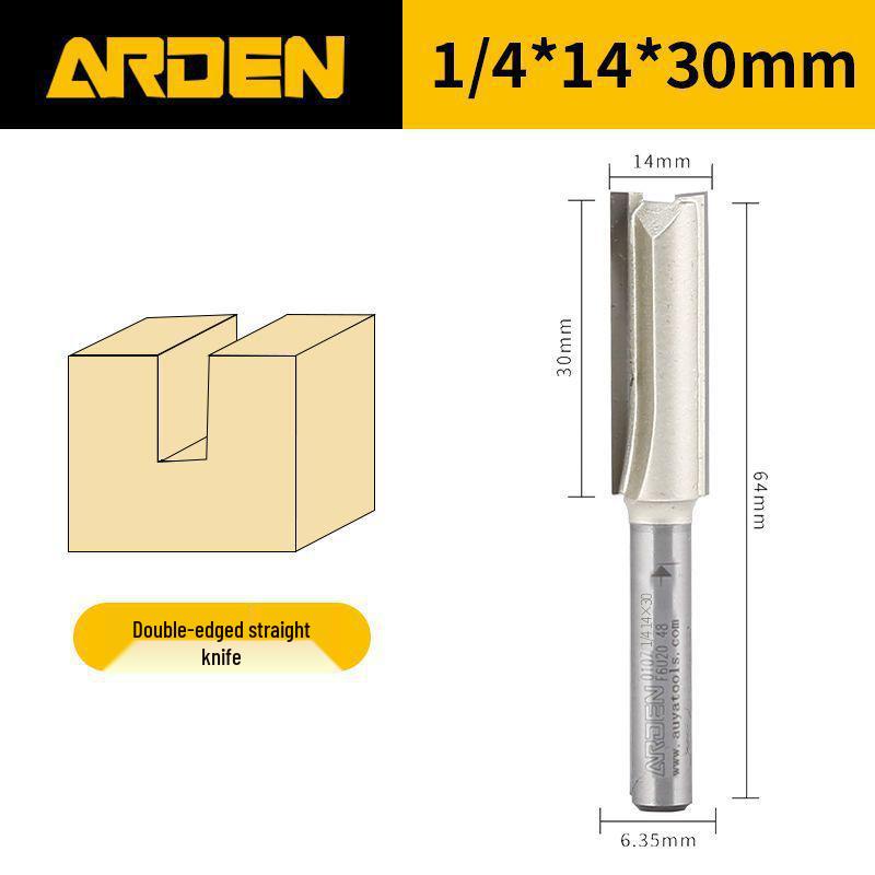 Yaden Blade Metric Fixed Blade Milling Cutter Trimmer - Small Router Slotting Cutter 1/4" for Woodworking & Stock Removal