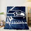 Coperta Portatile/Morbida Seattle Seahawks Logo Coperta da Letto Adatta per Viaggi Campeggio Soggiorni Uffici Divani Regali per Fan