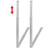 Day and Night - 2 Telescopic Table Legs 710mm-1100mm (Polished Nickel Color)