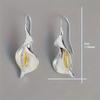 Exquisite Blooming Flower Hook Earrings Simple Accessories Gold Silver Color Plant Dangle Earrings for Women Jewelry