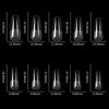Alomd/Coffin/Square/Stilettos Fake Nail Tips,Clear Acrylic False Nail 10Sizes Press On Nail for DIY Nail Extensions