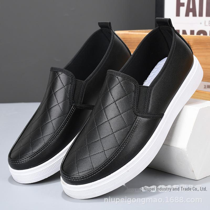 Men's White Non-Slip Nursing Shoes: Comfortable, Lightweight, Breathable Flat Shoes for Medical Work