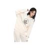 Anta Lifestyle Series Letter Pullover Sweatshirt Women tops Corn-White 162338722-3
