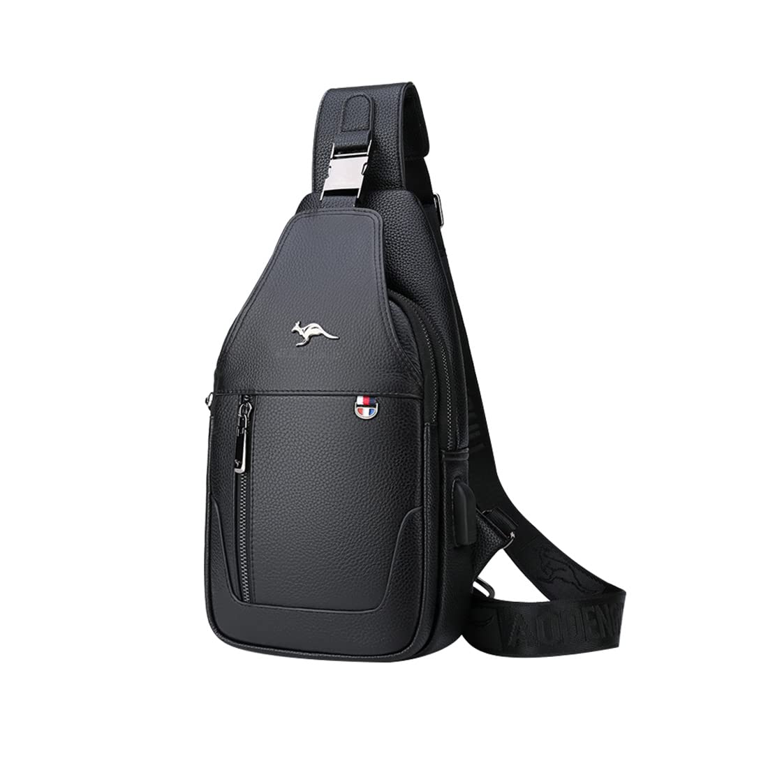 

Cevins Черная кожаная утилитарная сумка кроссбоди для и формальных мужчин, свадеб, мероприятий. Унисекс. чёрный