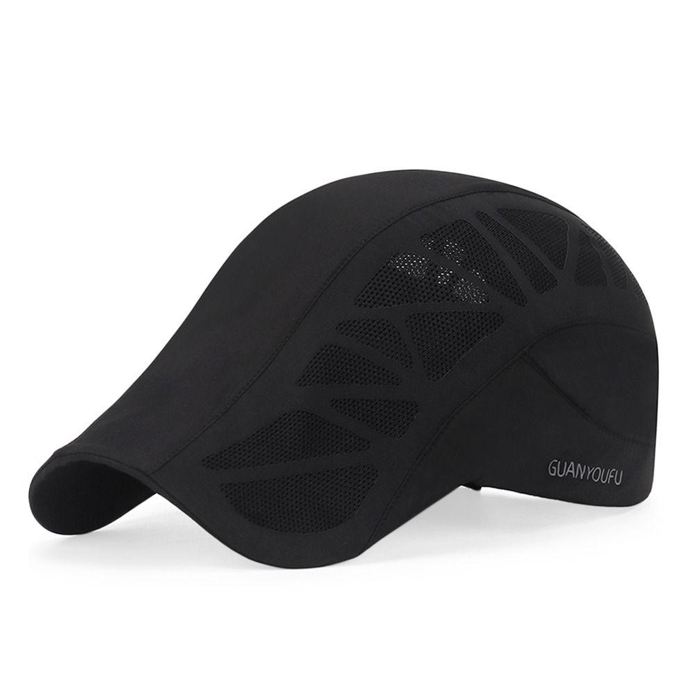 Summer Mesh Newsboy Letter Golf Driving Beret Hat Sun Cap Baseball Cap Cabbie Hat