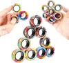 3 Stück Finger-Magnetringe Lebendiges Fidget-Spielzeug-Set Magnet-Spinner für Erwachsene zur Linderung von Stress Angsttherapie