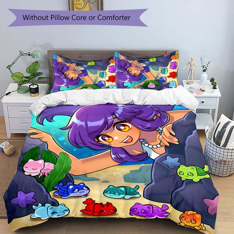 Set Biancheria da Letto 3 Pezzi Pixel Game Chiusura Copripiumino Include 1 Copripiumino & 2 Federe per Tutte le Stagioni Camera da Letto Casa Arredamento Stanza dello Studente