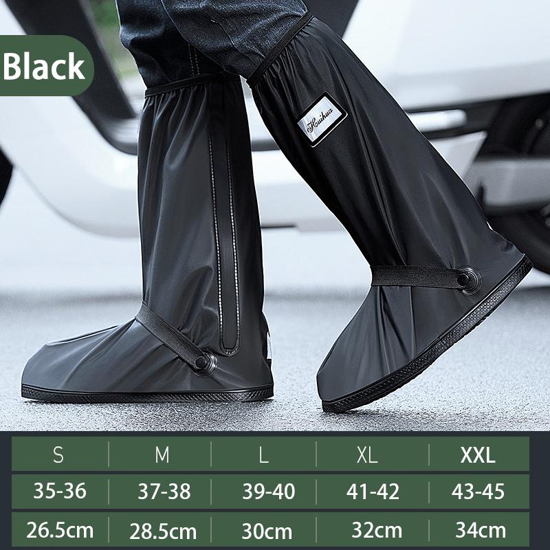 1Pair New 42cm Tall Durable Waterproof Shoe Protector Rain Boots High Tube Shoe Cover Thick Non-slip Outdoor Shoe Cover