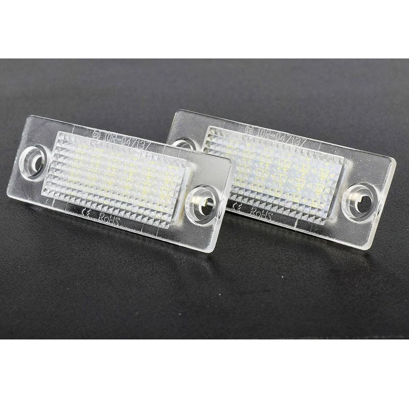 2PCS For VW Volkswagen Multivan Passat Variant Transporter Caravelle Skoda Superb LED License Plate Light