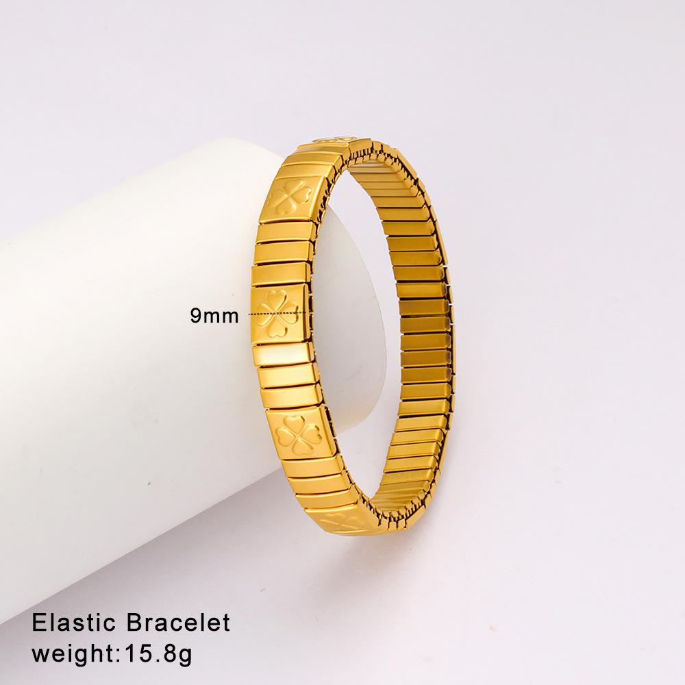 Modisches Edelstahlarmband für Männer und Frauen Abnehmbare elastische Kette Italienisches Charm-Armband