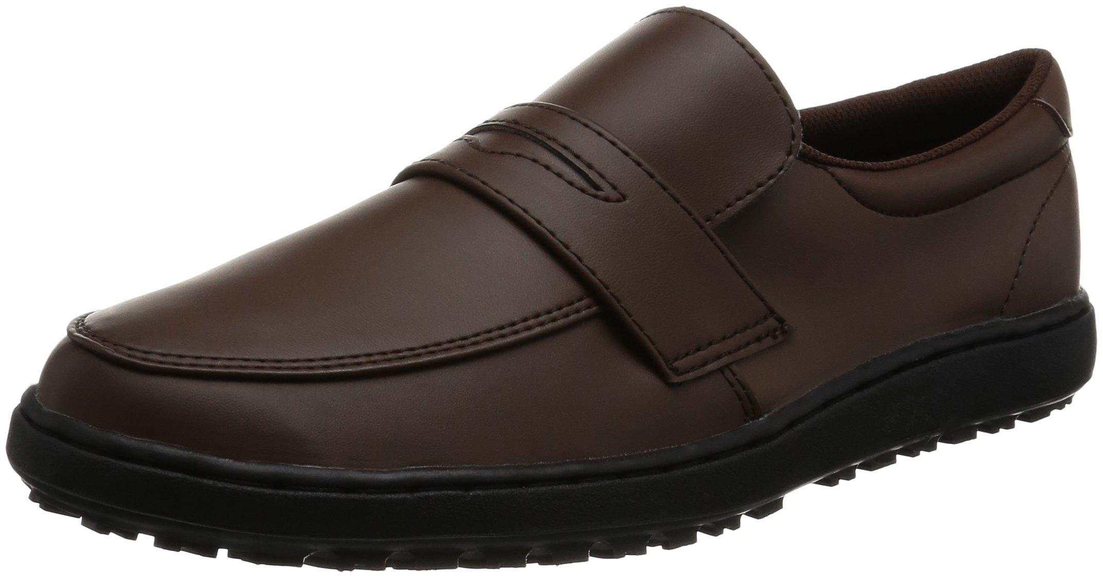 

High Grip Unisex Loafer Work Shoes H230D Brown [Midori Anzen] 24.0cm коричневый