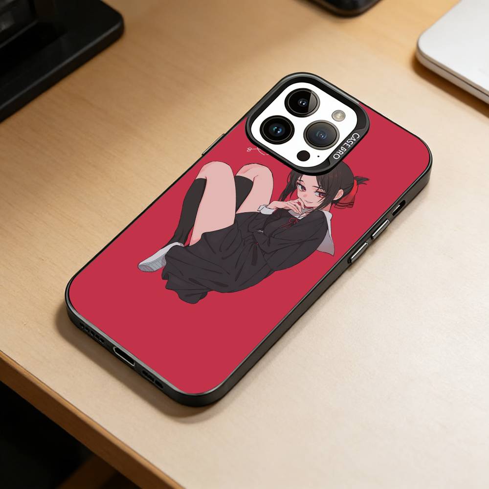 Liebe Kaguya-sama Handyhülle Für iPhone 17,16,15,14,13,12,11 Plus,Pro Max,XS,Bunte Silber Schwarz Hülle