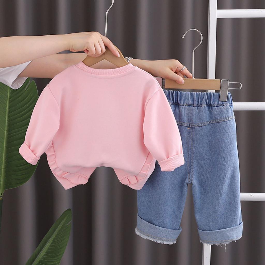 Kids Casual Long-Sleeve Set, Comfortable Daily Wear Outfits