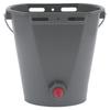 8L Feeder Bucket with 2 Nipple Milk Feeding Barrel Livestock Farm Accessory GrayFor Lamb