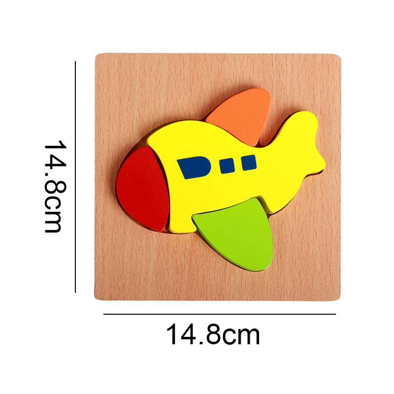 Trepuslespill Leketøy Montessori Kartong Fargerik Læring Utdanningsleker Puslespill Form Kognitivt Tre for Barn Barn Gave TMZ