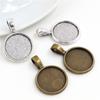 10/15 Stück 14mm 16mm 18mm Innenmaß Antik Bronze Silberbeschichtet Einfacher Stil Cabochon-Basis Cameo-Fassung Anhänger