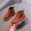 Autumn Children  Boots  Kids Short Boots Boys Non-Slip Leather Boot Outdoor Anti Slip Zipper Toddler Retro Snow Shoes