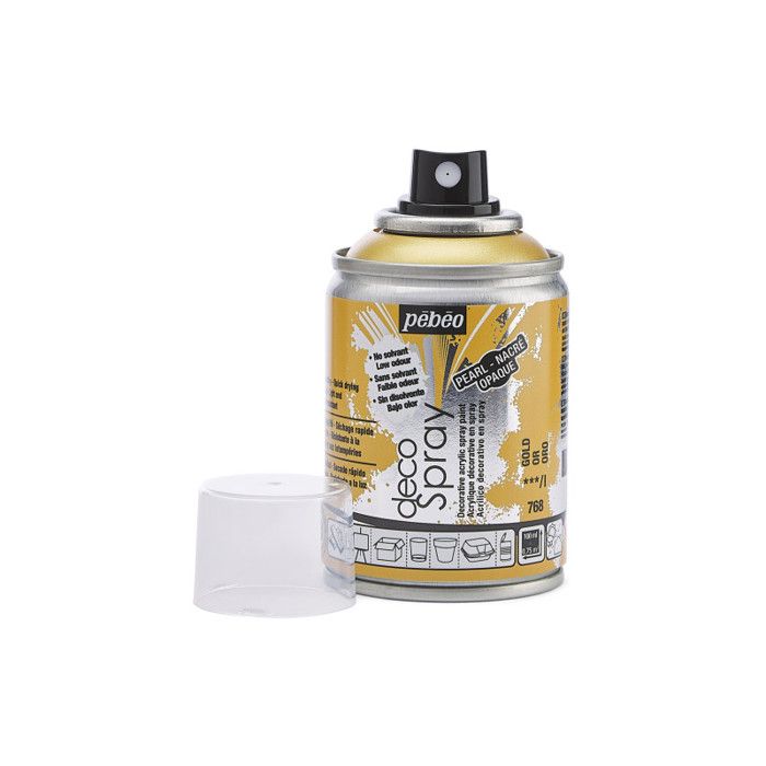 Peinture en bombe - pébéo - decospray - dorée - 100 ml - loisirs créatifs
