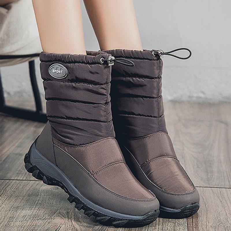 Plus Size 36-43 Snow Boots Women Winter Plush Warm Women's Boots Waterproof Thick Bottom Cotton-padded Shoes for Woman WSH5227