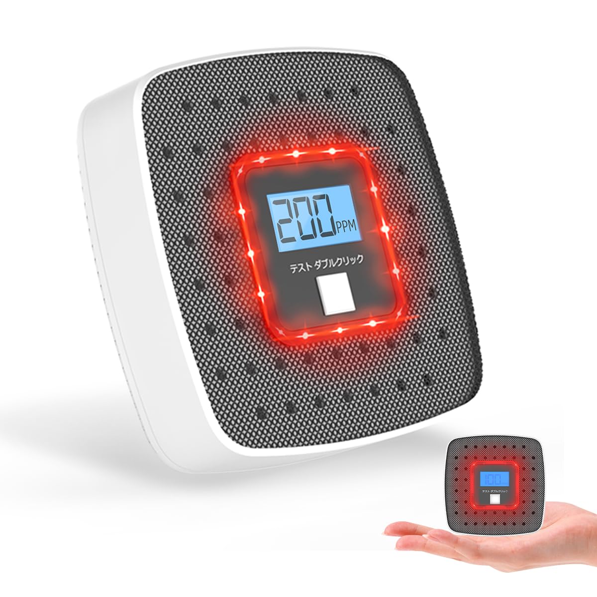 

Monons Carbon Monoxide Carbon Monoxide Camping Japanese Voice Alarm Sound Large Screen 85dB Loud CO Poisoning Black Checker, Alarm, Autumn/Winter