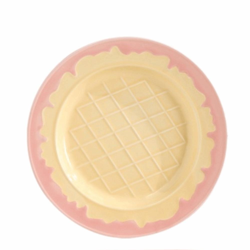 Eiscreme-förmige Keramik-Joghurt-Schale Cremefarbene Essteller Minimalistischer Frühstücksteller Café