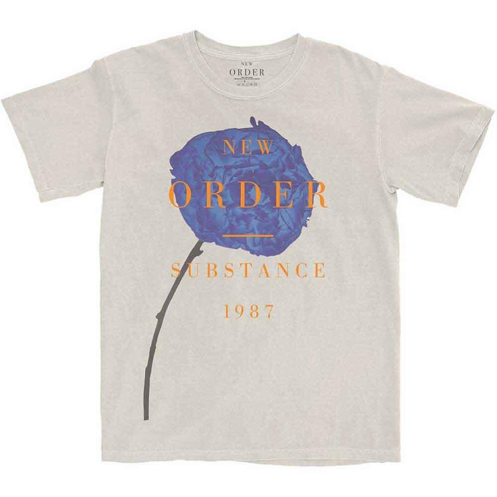 

New Order Spring Substance Natural Grey Mineral Wash T shirt - NEW Unisex T-Shirt XL