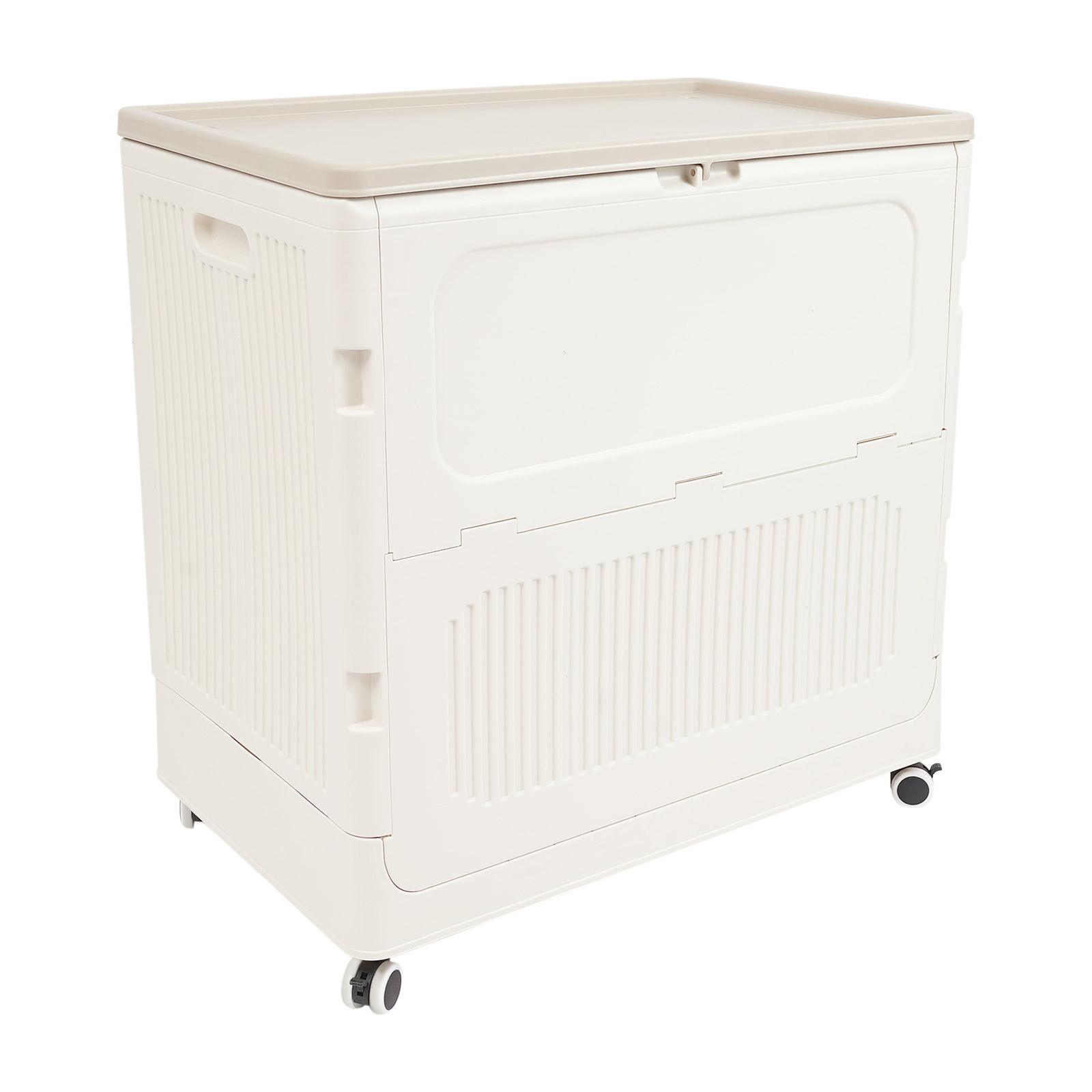 

Корзина для белья большой вместимости, Корзина для белья на колесиках, Складная корзина для белья, Литой под давлением HIPS и PP для семей белый