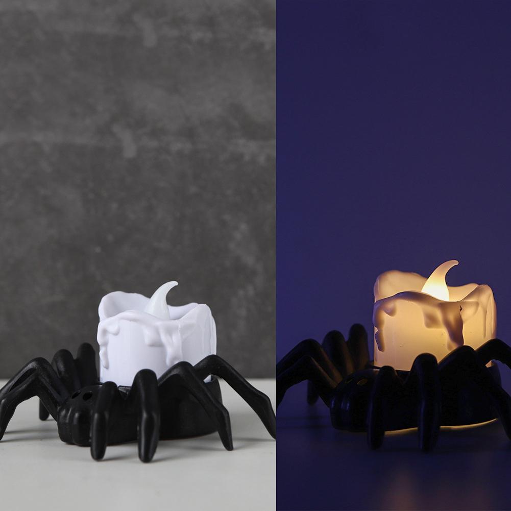 Halloween Spider Decoration Light LED Electronic Candle Lamp Spider Skull Night Light Halloween Party Decoration Supplies Horror Props