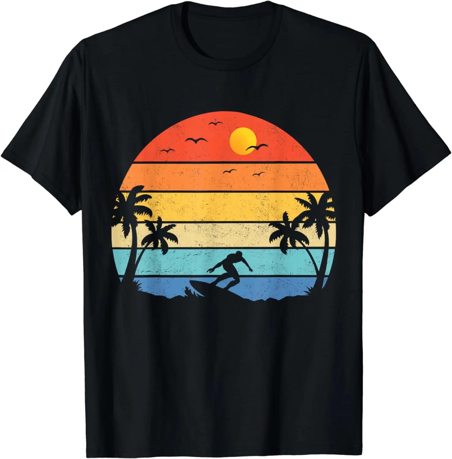 

Vintage Surfer Retro Surfing Beach Surf T-Shirt Streetwear Graphic T Shirts Camiseta Hombre Vintage T Shirt Men Clothing XL
