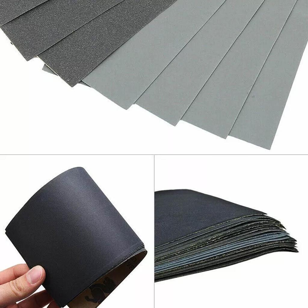 48 Pieces Sandpaper Set Wet and Dry Sandpaper 80-3000 for Car Wood