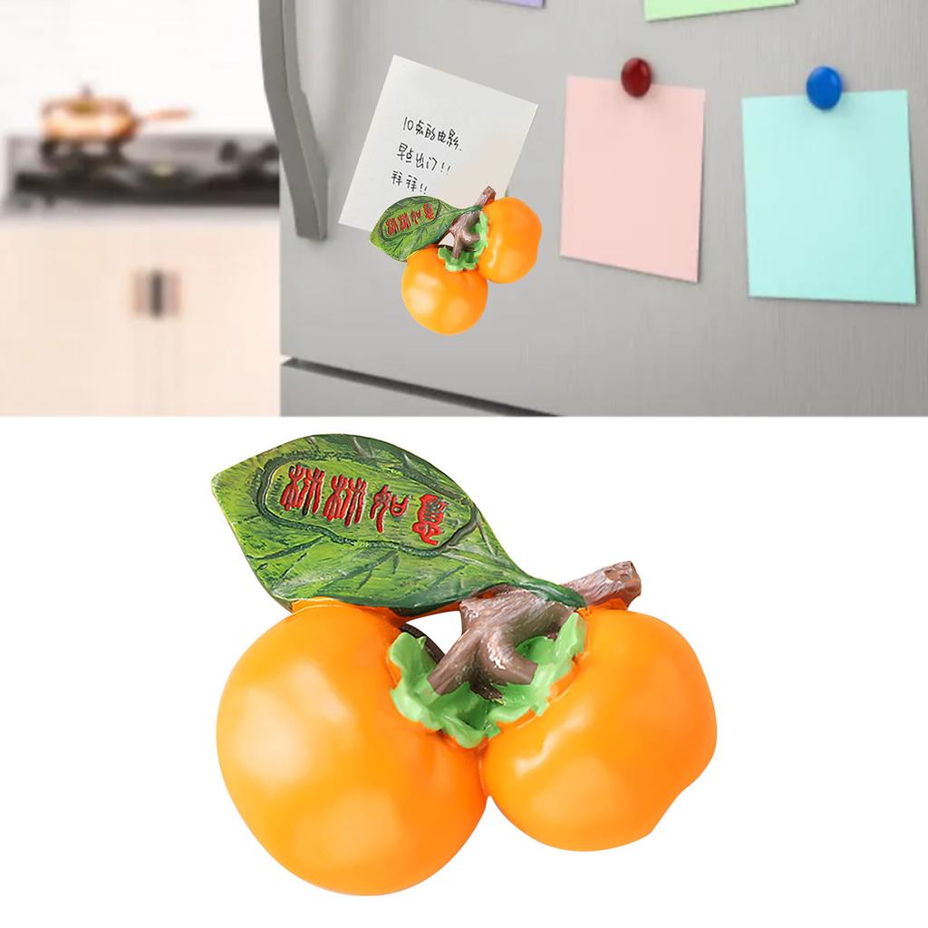 Refrigerator Magnet 3D Fruit Shape Resin Cute Decorative Multi Purpose Fridge Magnet Photo Props