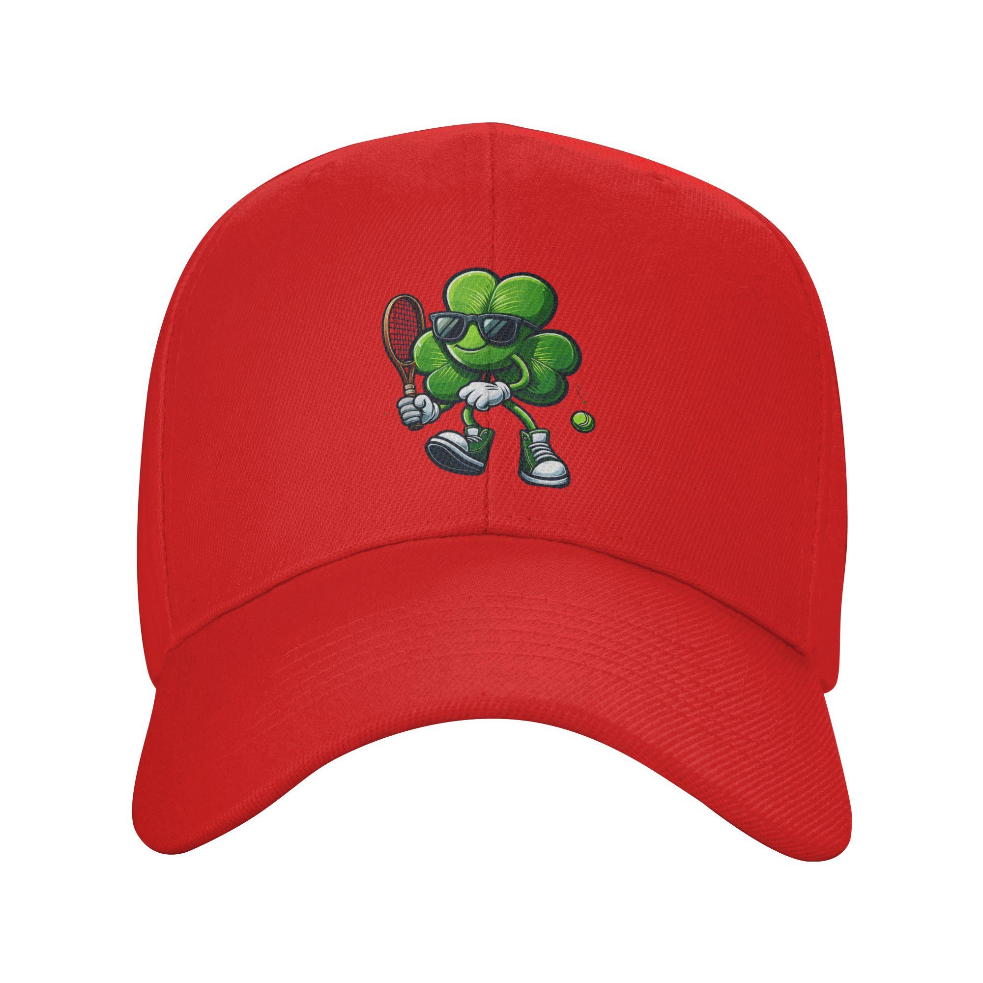 Tennis Player St Patricks Day Shamrock Clover Irish Prid Sun Baseball Cap Spring Women Design Trucker Hat Skate Baseball Caps One Size