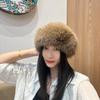 1PC new Mongolian hat plush hat women's thickened warm fashion bucket hat windproof and cold hat