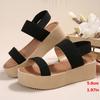 Elastic Band Chunky Platform Sandals Woman Fashion Thick Sole Wedge Sandals for Women Summer 2025 Comfort Non Slip Beach Shoes