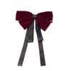 French Retro Red Velvet Oversized Bow Hair Clip for Women - Autumn/Winter Edition