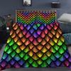 Dragon Scale Bedding Duvet Cover Set King Queen Size Wild Animal Skin Bedding Set Glitter Psychedelic Animal Comforter Cover
