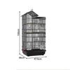 Budgie Parrot Cage Bird Cage Special Black Phoenix Peony Bird Breeding Cages Large Home Metal Luxury Viewing Villa Bird House L