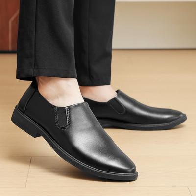 Herren neue Ein-Pedal-Lazy-Business-Casual-Lederschuhe weichsohlige atmungsaktive Spitzschuhe Herren
