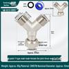 Conector Rápido de Cobre Puro de Gran Caudal Macho/Hembra Tipo Y con Tuerca Móvil Codo Distribuidor de Agua